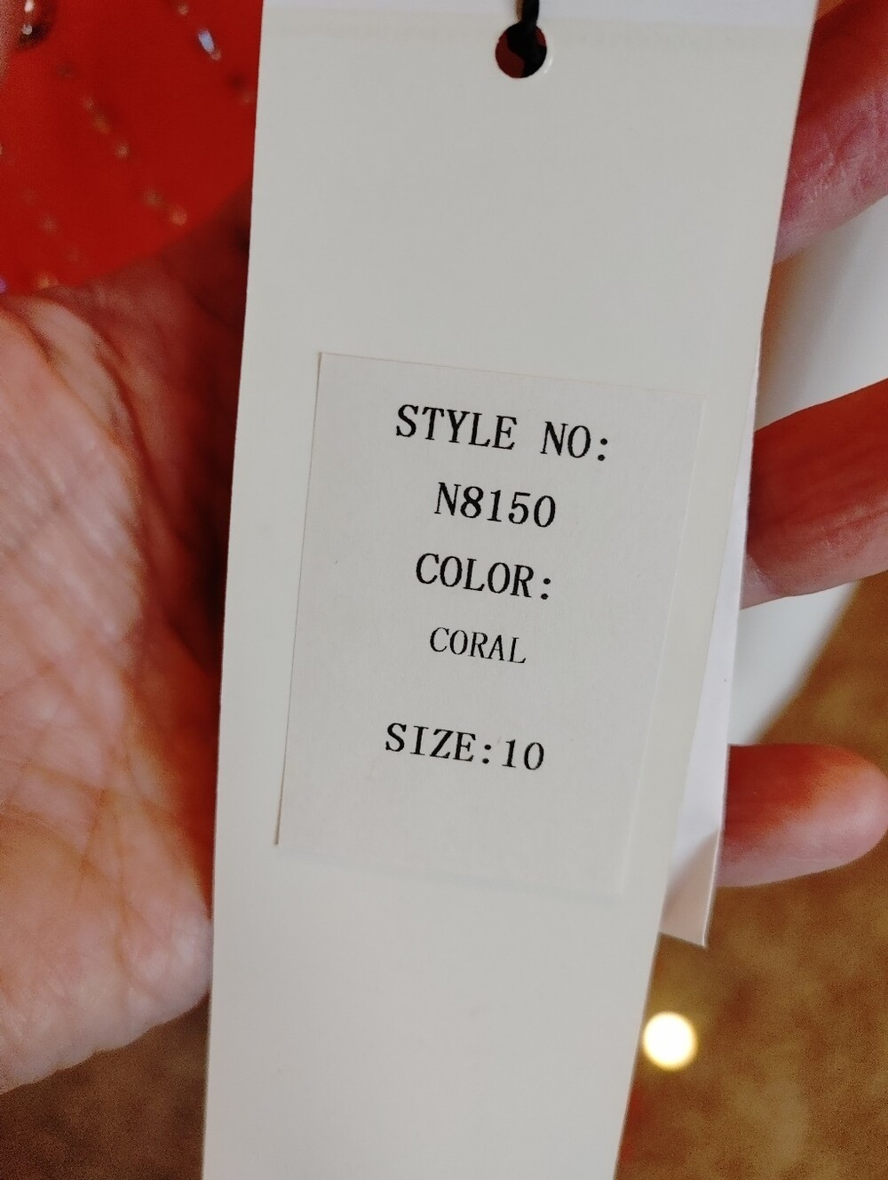 VINTAGE SUE WONG SILK BEADED FORMAL DRESS, CORAL 10 - Picture 14 of 16